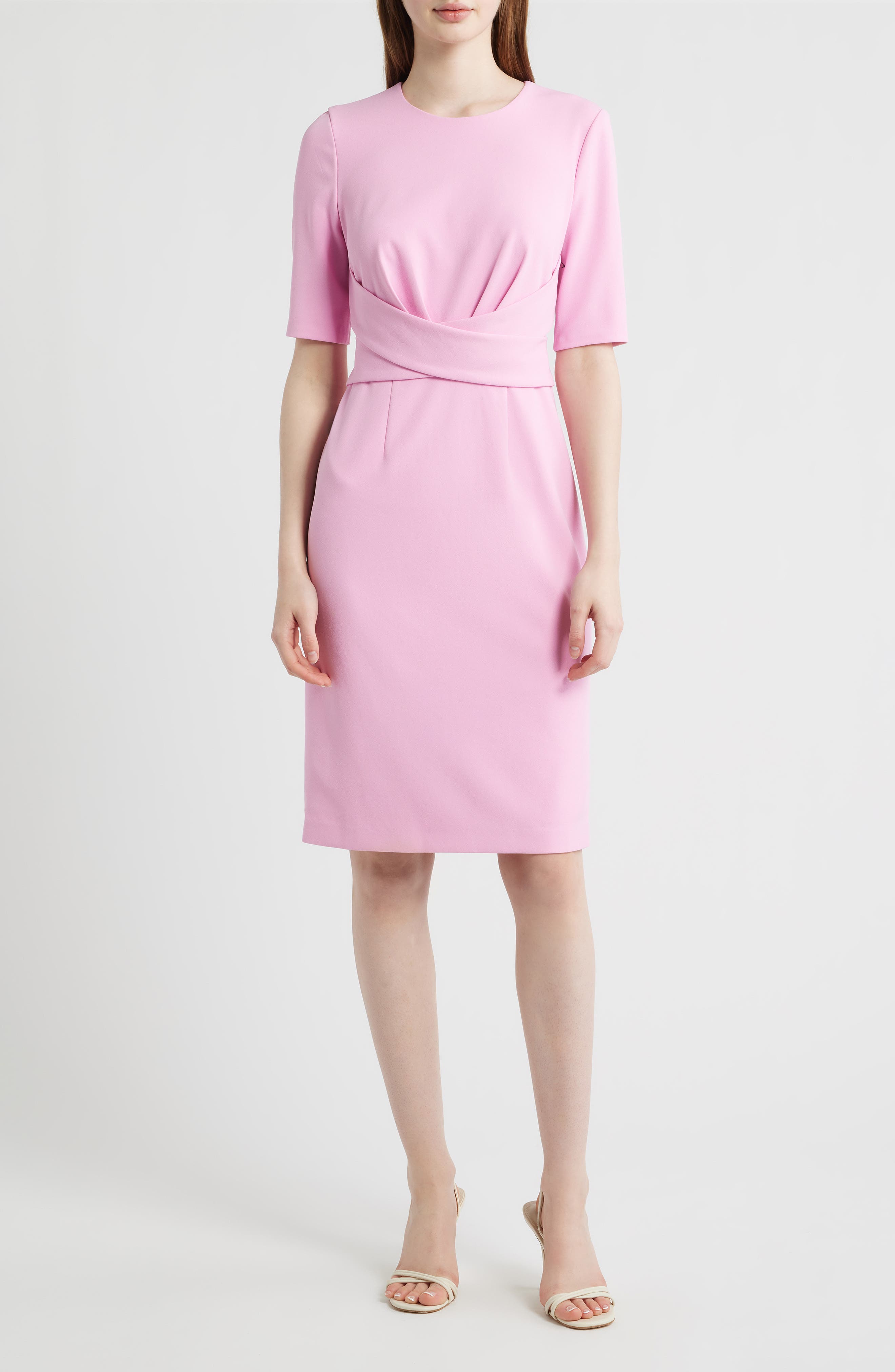 Wrap Overlay Sheath Dress - image 3