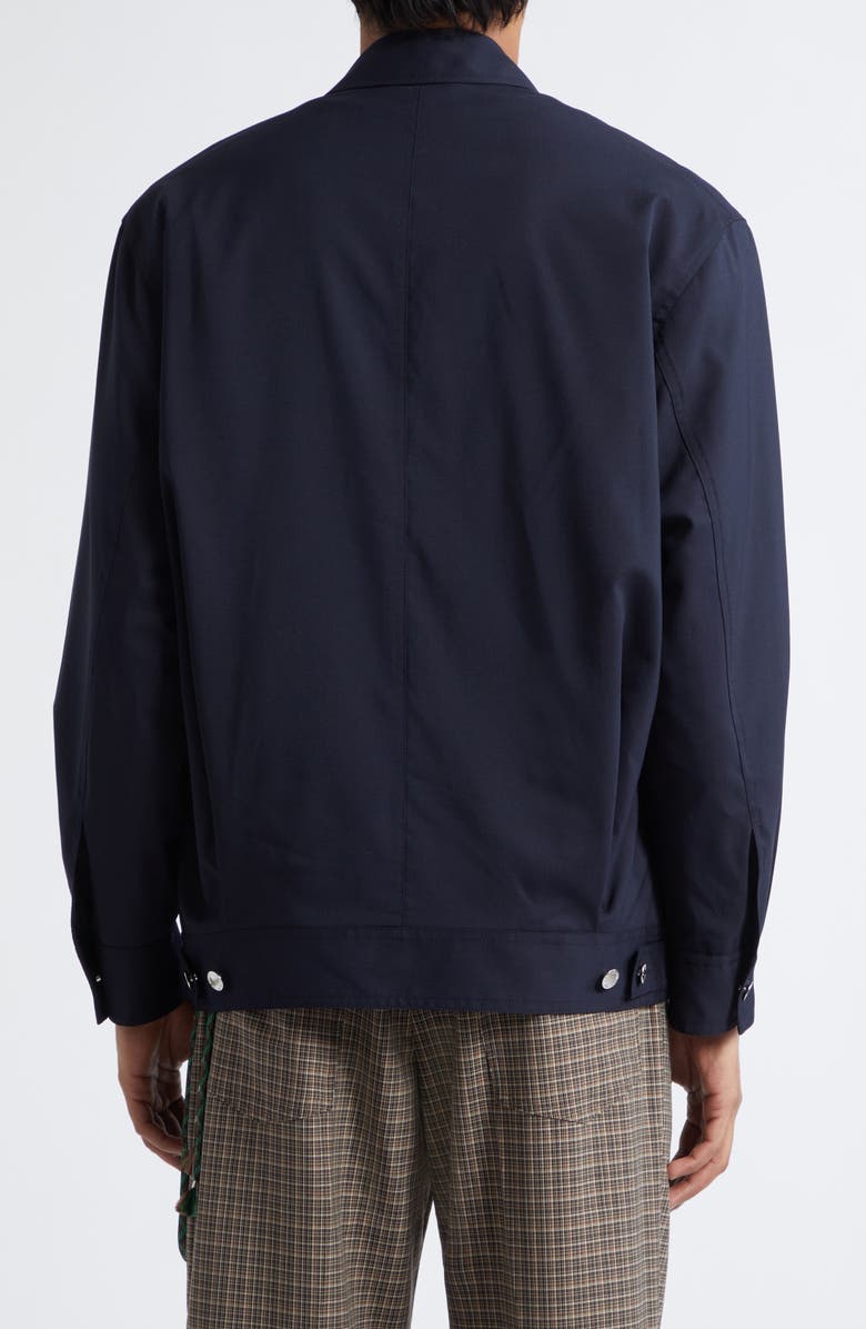 SONG FOR THE MUTE Wool Blend Coach's Jacket, Alternate, color, Navy