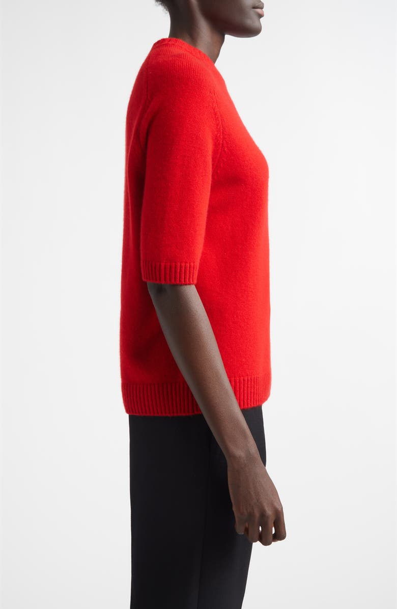 LOULOU DE SAISON Dara Elbow Sleeve Cashmere Sweater, Alternate, color, Red