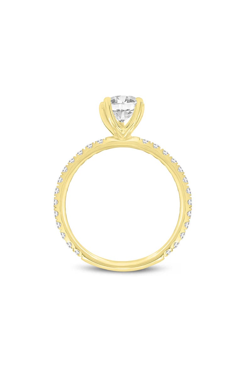 Rania 14K Yellow Gold Pear Lab Grown Diamond Hidden Halo Engagement Ring - 1.95 Ct, Alternate, color, 14K Yellow Gold