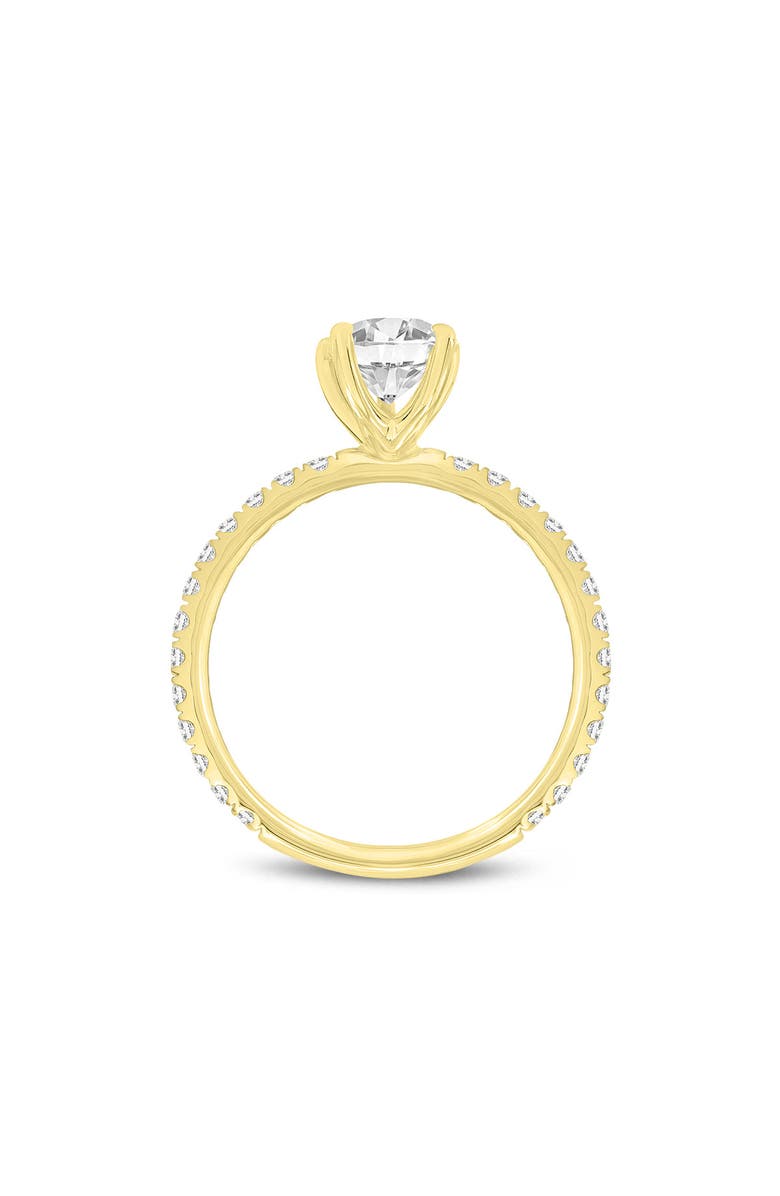 LuvMyJewelry Rania 14K Yellow Gold Pear Lab Grown Diamond Hidden Halo Engagement Ring - 1.95 Ct, Alternate, color, 