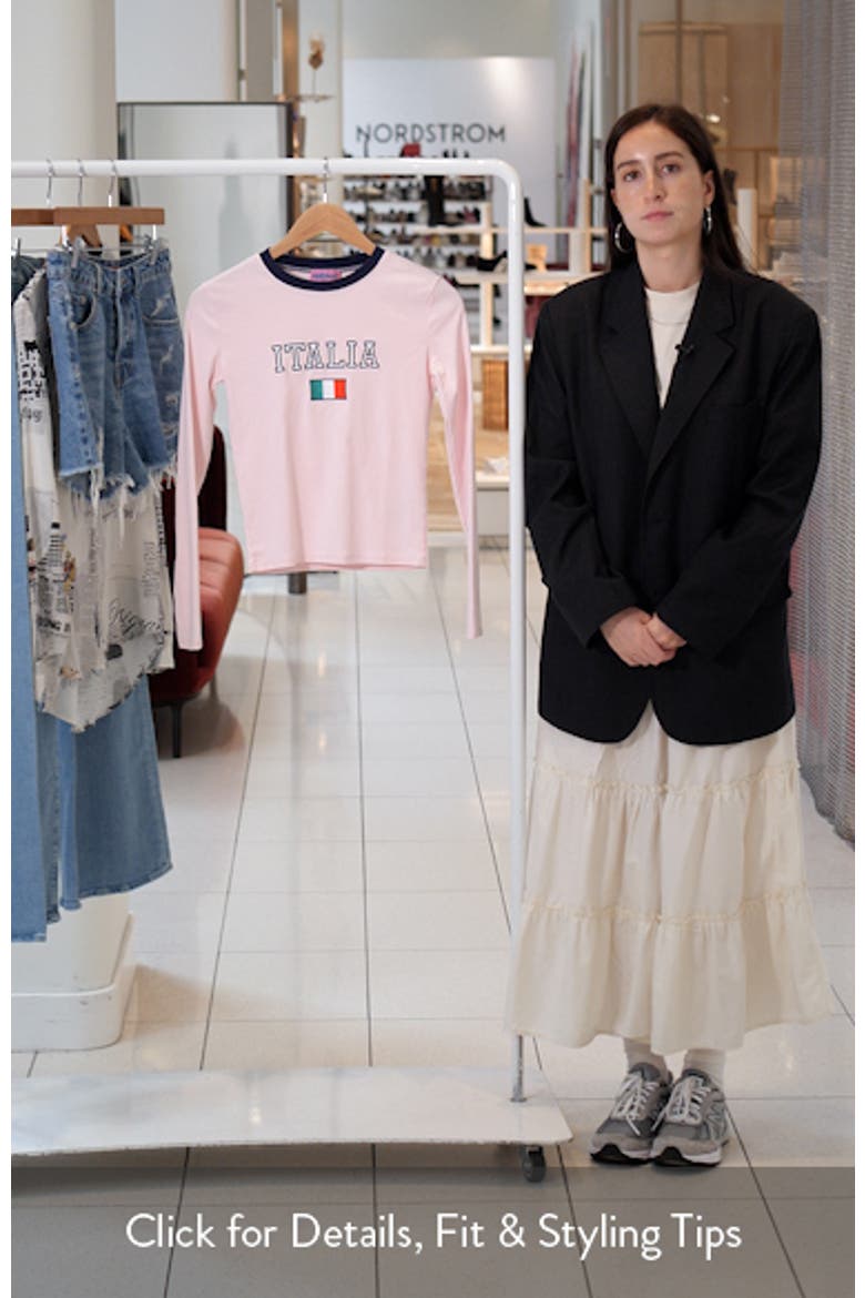 Italy Long Sleeve Crop T-Shirt video