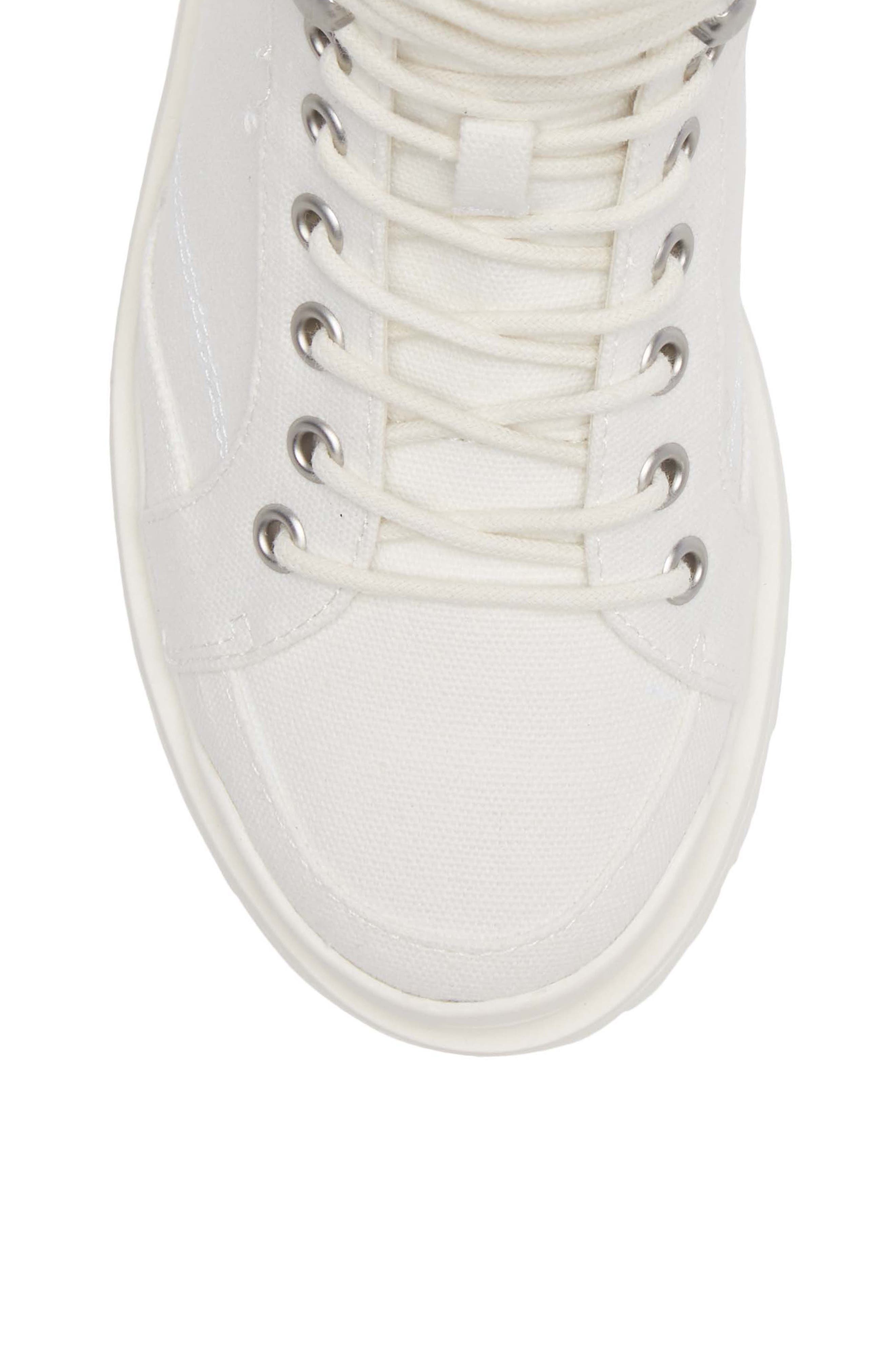 Essey Lace-Up Lug Bootie, Alternate, color, WHITE