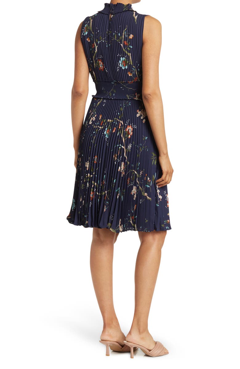Nanette Lepore NANETTE NANETTE LEPORE Pleated Floral Print Dress, Alternate, color,