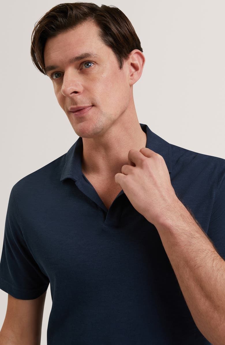 Ted Baker Anito Cotton & Linen Polo, Alternate, color, Navy