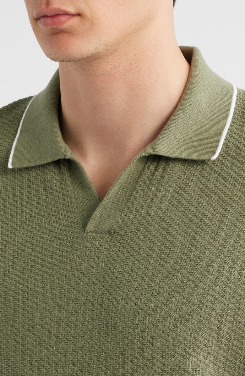 BOSS Isello Tipped Polo Sweater, Alternate, color, Medium Green