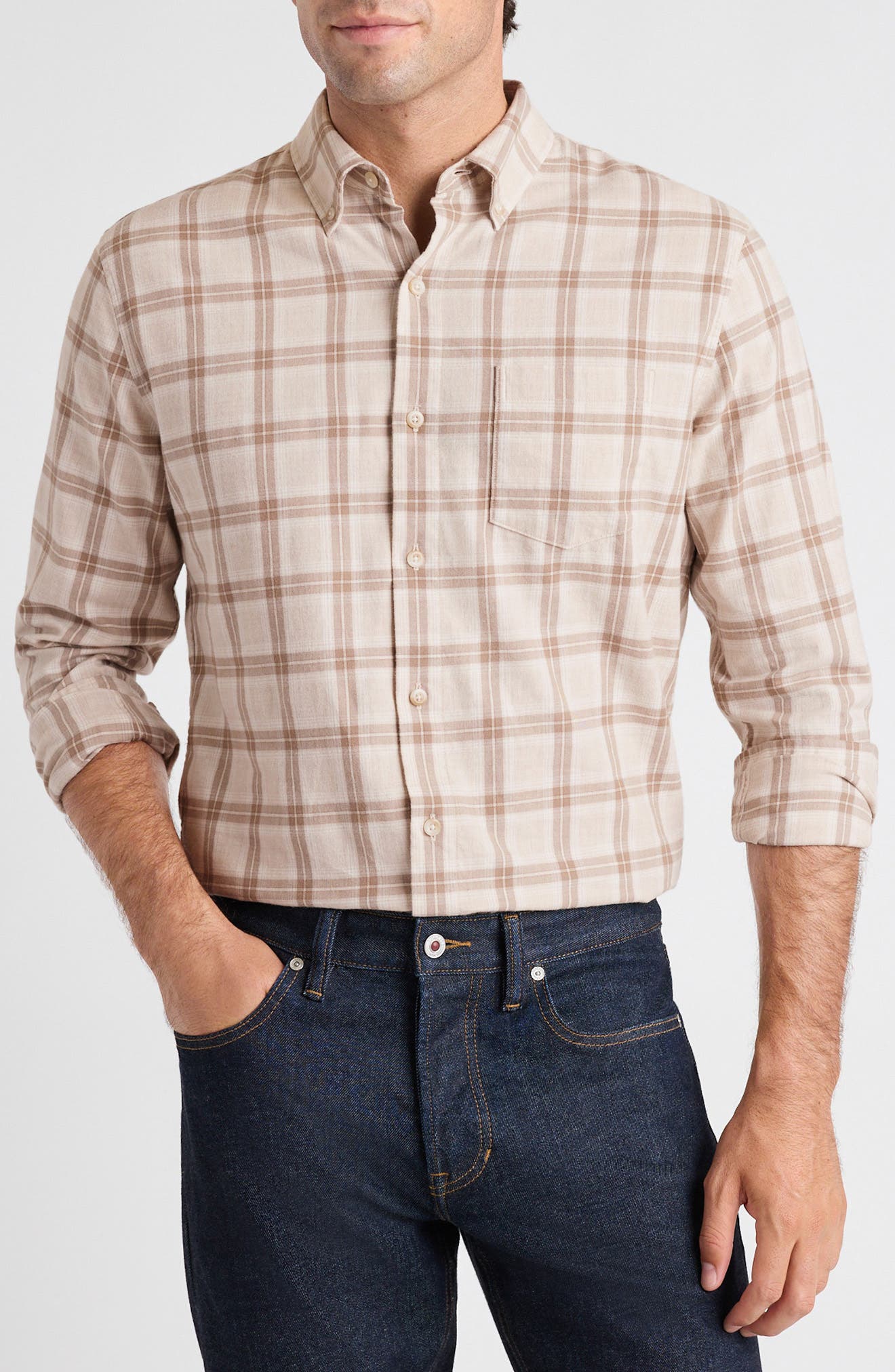 selected MUSHROOM IVORY PLAID