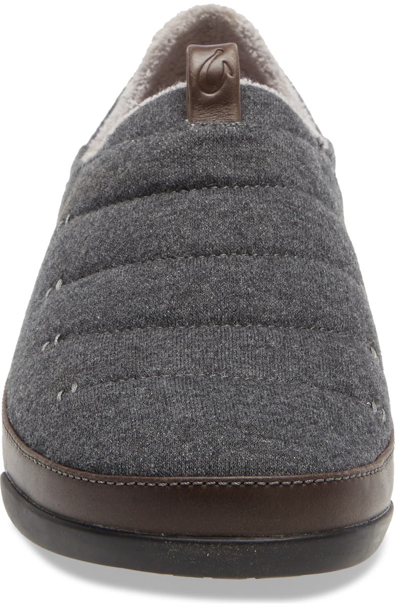 OluKai Mahana Convertible Quilted Slipper, Alternate, color, Dark Shadow Fabric