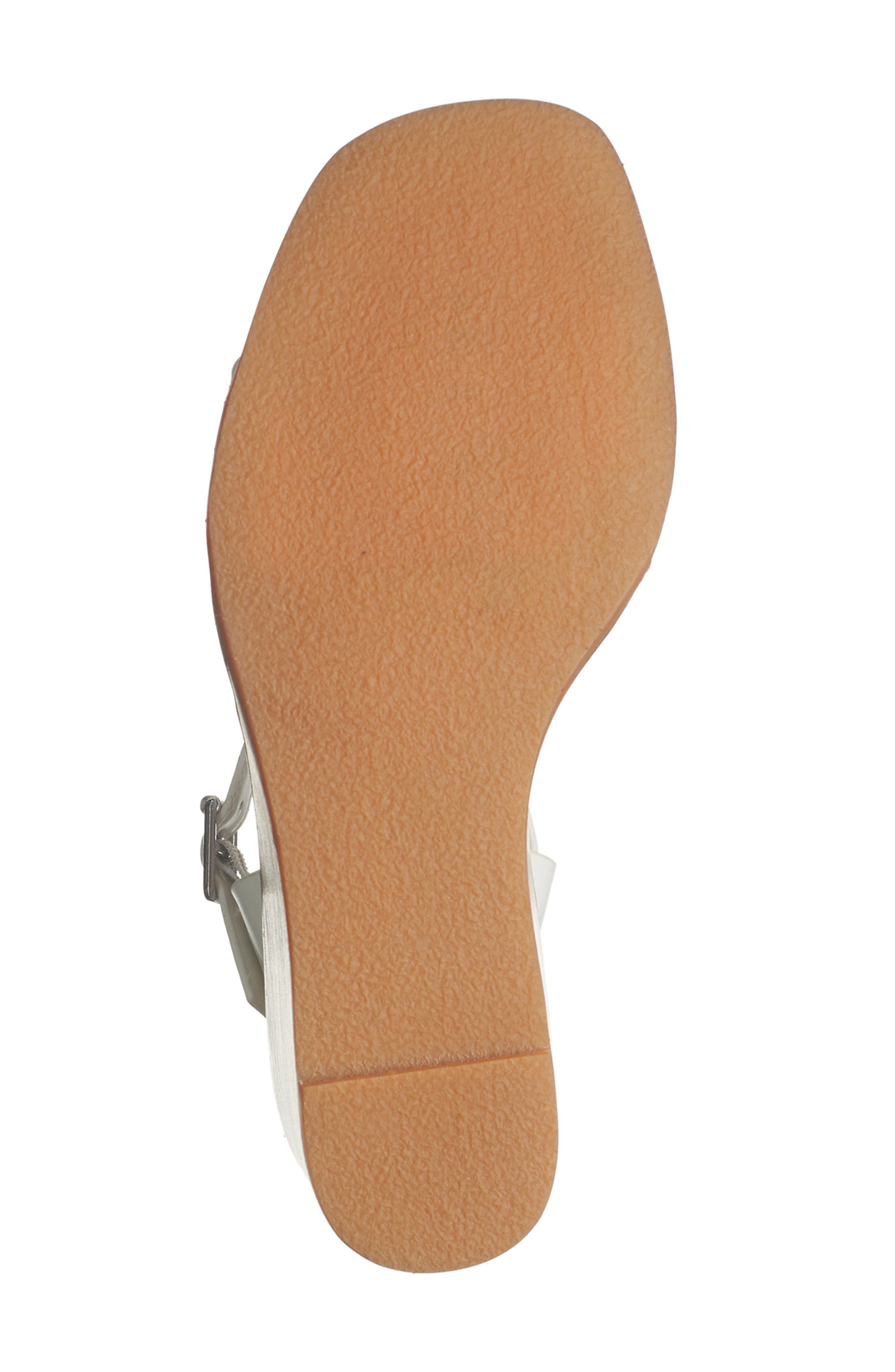 Ares Slingback Wedge Sandal, Alternate, color, WHITE