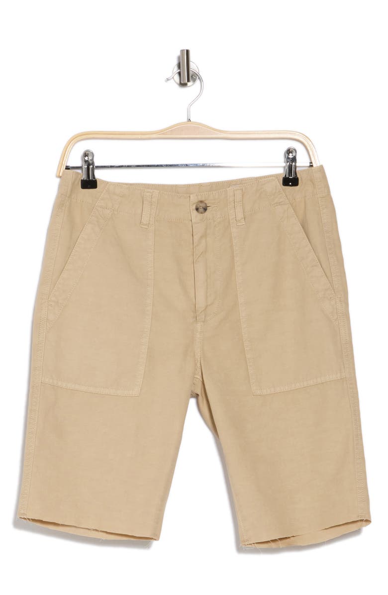 AG Wes Cotton & Linen Shorts, Alternate, color, Sulfur Sand Dune