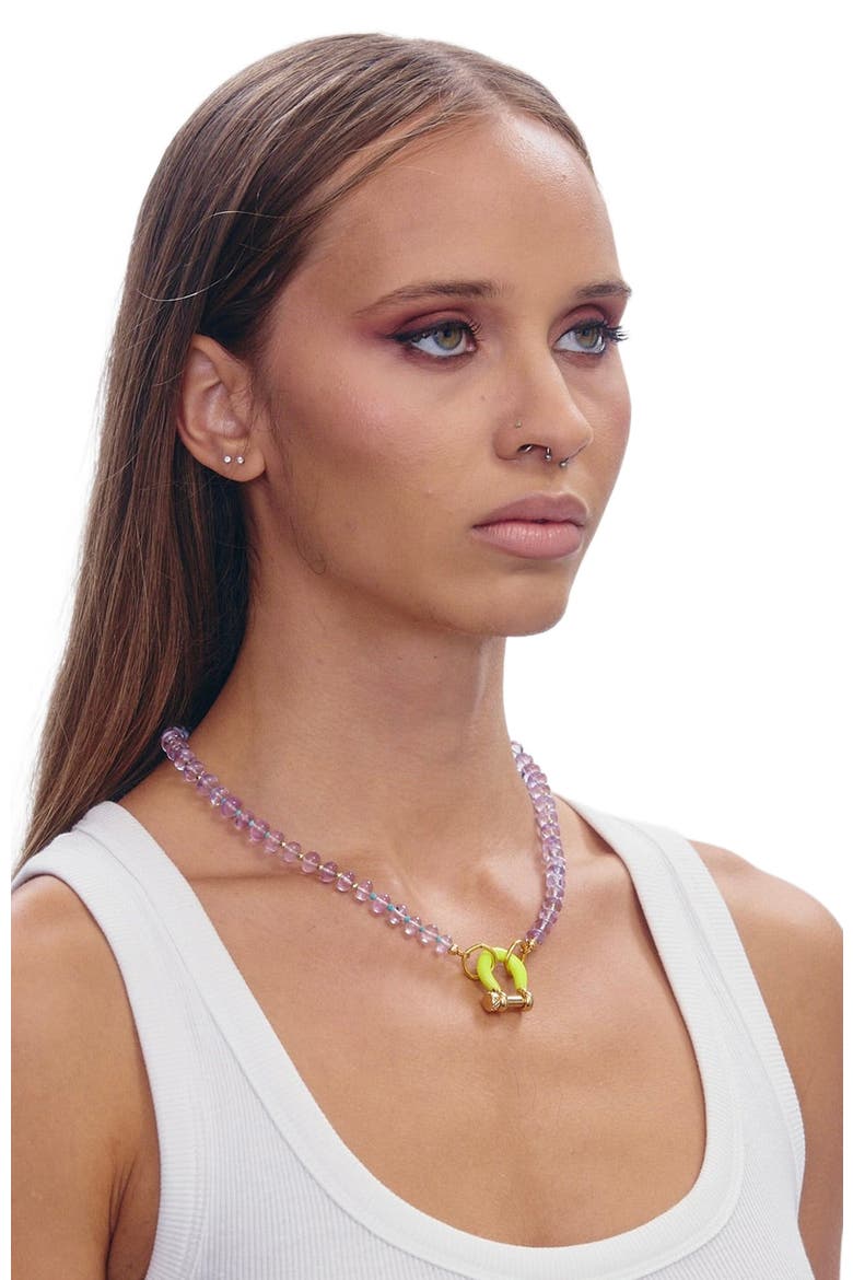 Benny Gender Inclusive Amethyst Necklace, Alternate, color, Purple
