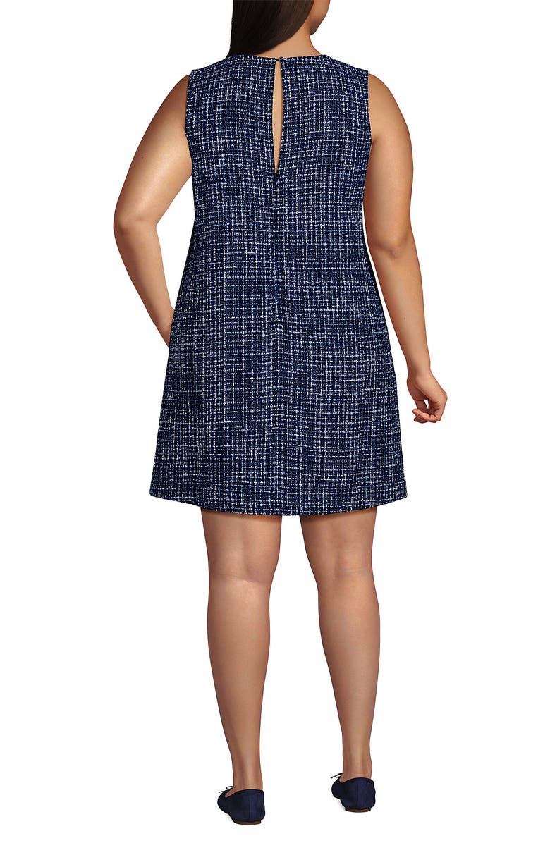 Lands' End Washable Tweed Sleeveless Above the Knee Dress, Alternate, color, 