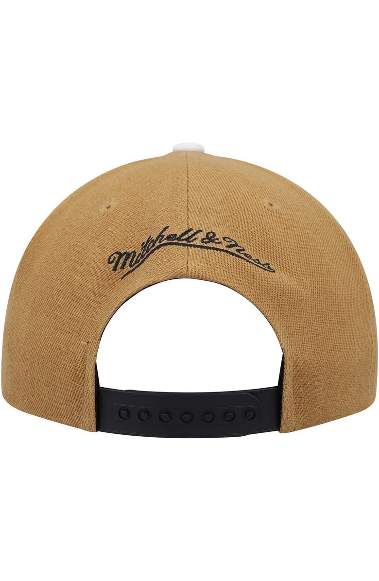 Mitchell & Ness Men's Mitchell & Ness Black/Tan Chicago Bulls Day One Snapback Hat, Alternate, color, 