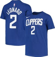 Nike Youth Nike Kawhi Leonard Royal LA Clippers Logo Name & Number Performance T-Shirt