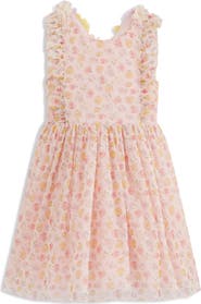 Mini Boden Kids' Flutter Sleeve Crisscross Strap Dress