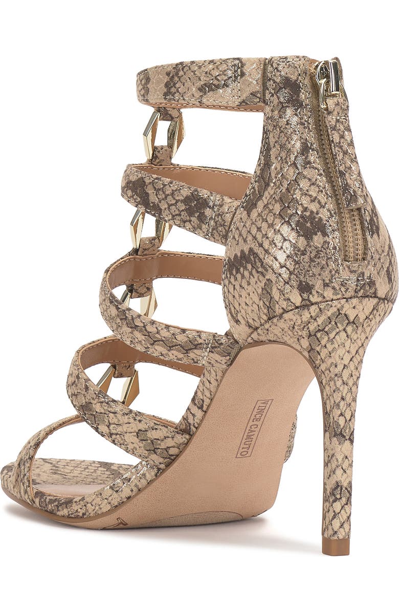 Vince Camuto Azelie Cage Sandal, Alternate, color, Natural/ Gold