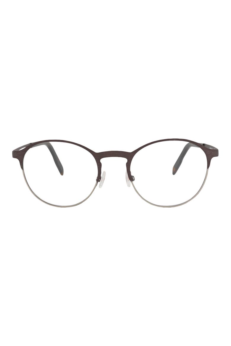 51mm Round Optical Frames, Main, color, BROWN BROWN TRANSPARENT