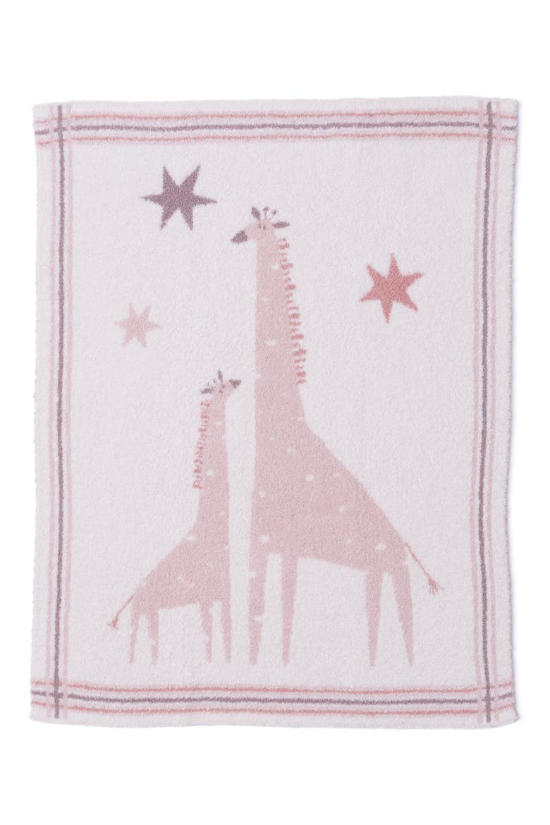 Giraffe Jacquard CozyChic® Stroller Blanket, Alternate, color, DUSTY ROSE MULTI