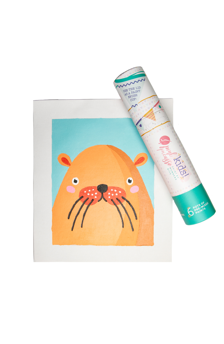 Pink Picasso Kits Beaver Paint by Numbers Kit, Main, color, Teal