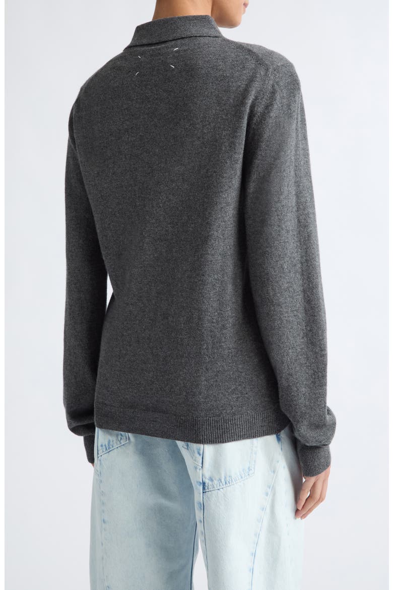 Twist Wool Polo Sweater, Alternate, color, MEDIUM GREY