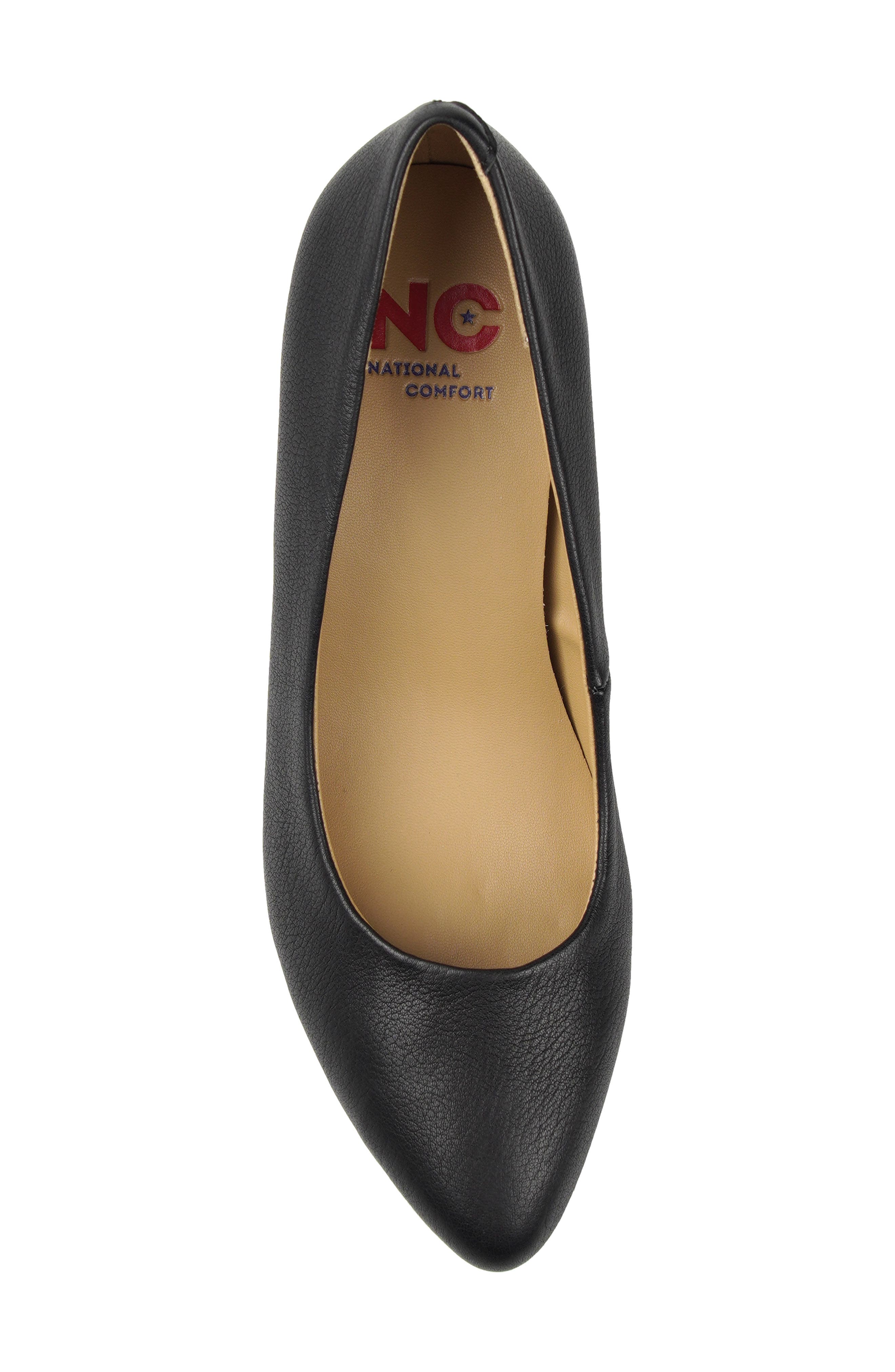 National Comfort Wedge Pump, Alternate, color, Black Leather