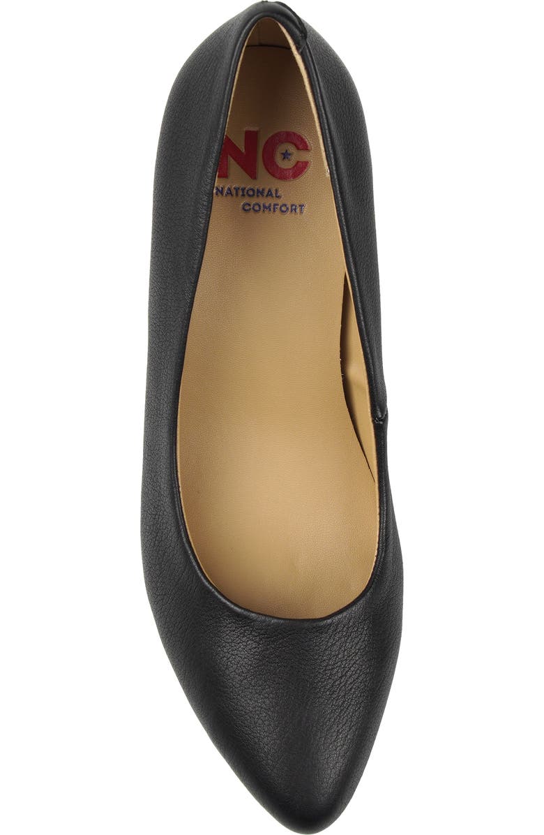 National Comfort Wedge Pump, Alternate, color, Black Leather