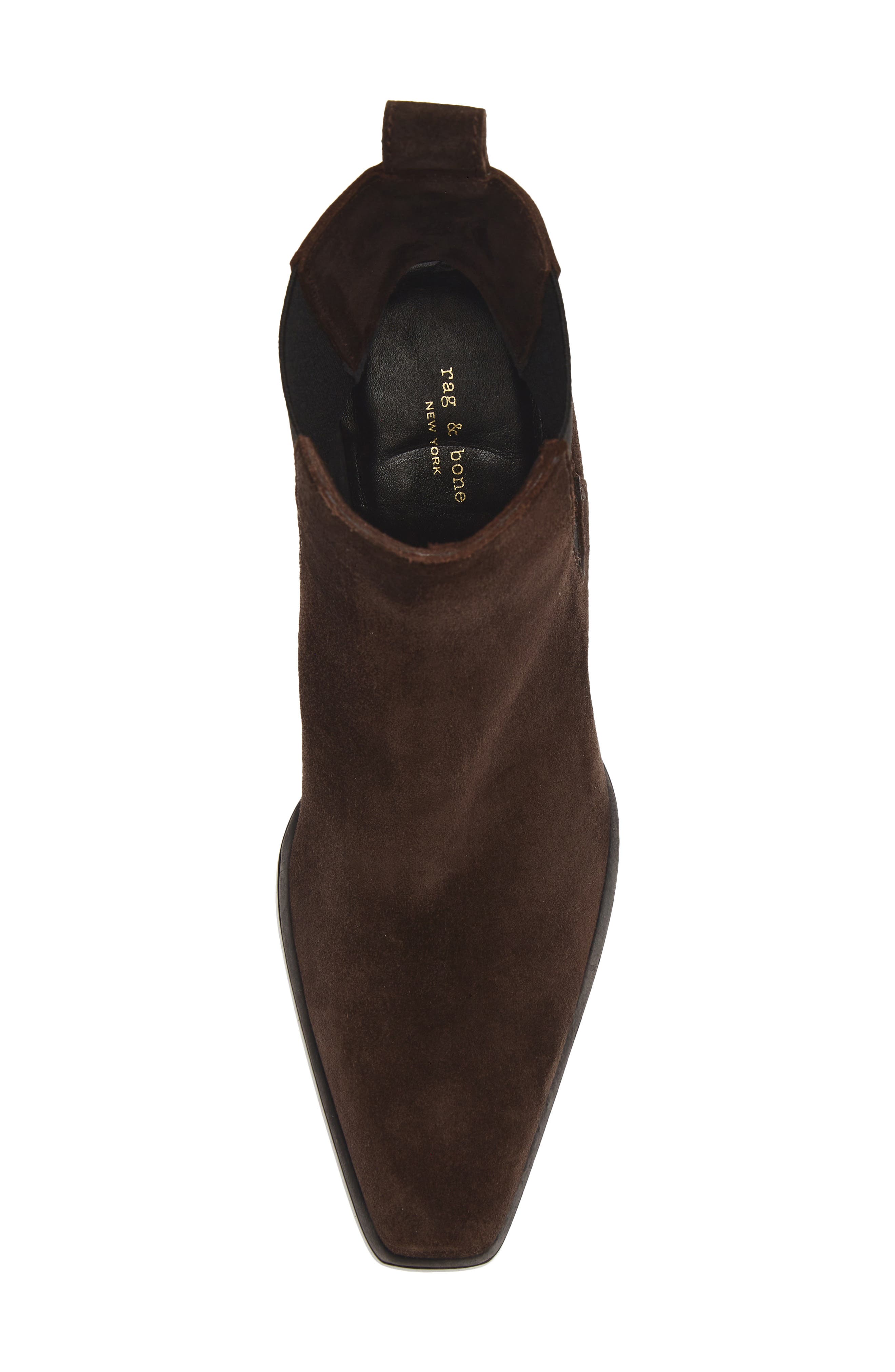 Joni Chelsea Bootie, Alternate, color, DARK CHOCOLATE SUEDE