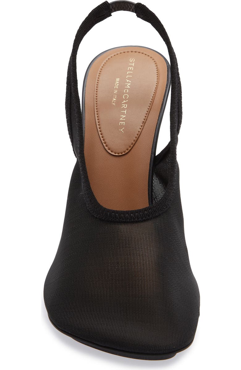 Stella McCartney Stretch Mesh Slingback Pump, Alternate, color, Black