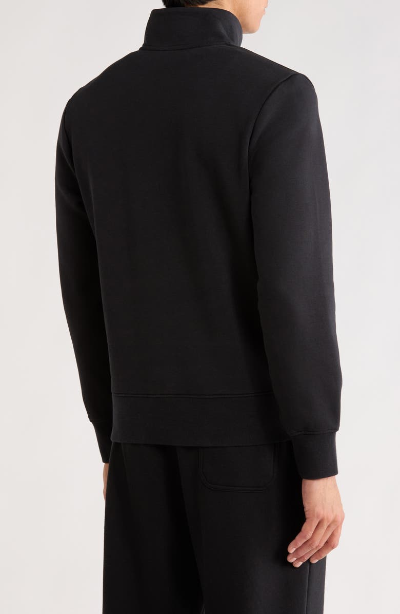 Zella Vital Fleece Quarter Zip Pullover, Alternate, color, Black Caviar