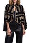 Embellished Velvet Capelet