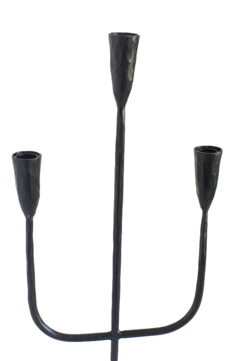 Creative Women Hand-Forged Iron Candelabra, Alternate, color, Black