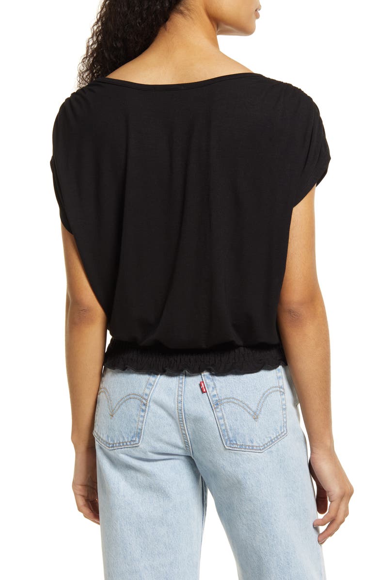Loveappella Smocked Waist Top, Alternate, color,