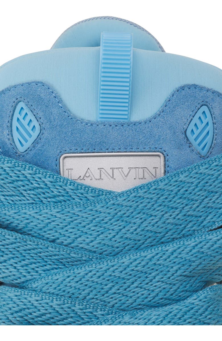 Lanvin Curb Monochrome Suede Sneakers, Alternate, color, Blue