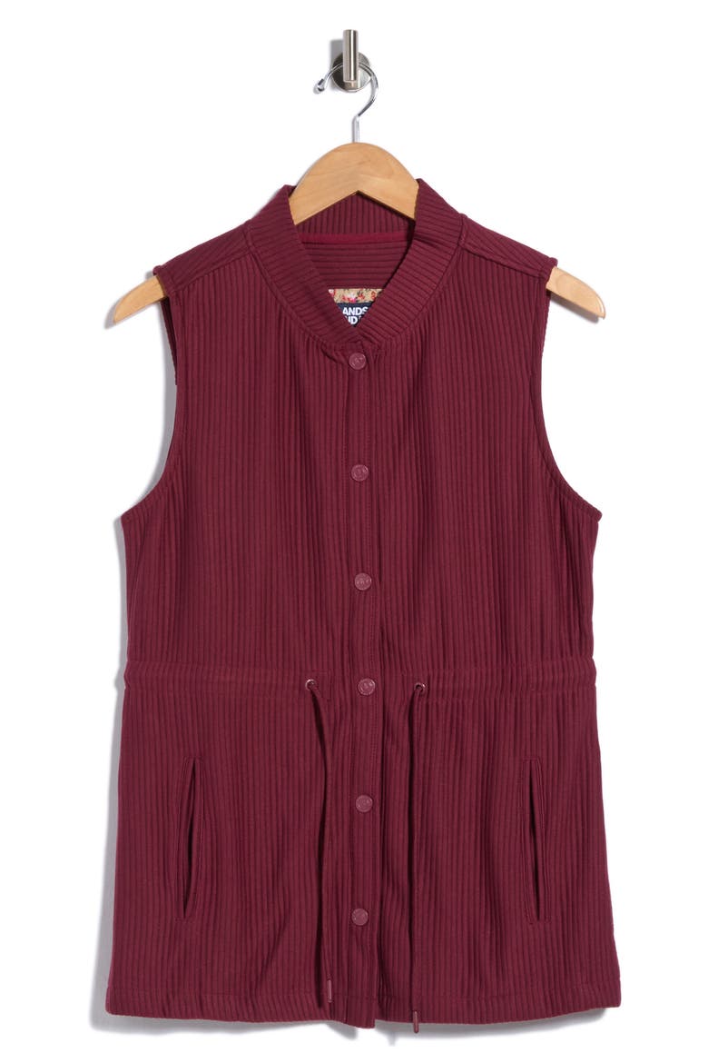 Ottoman Long Vest, Main, color, WINDSOR WINE