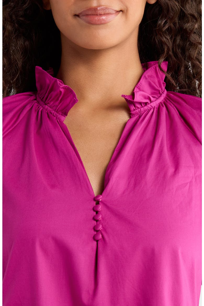 Pallas Tiered Cotton Poplin Minidress, Alternate, color, FUCHSIA
