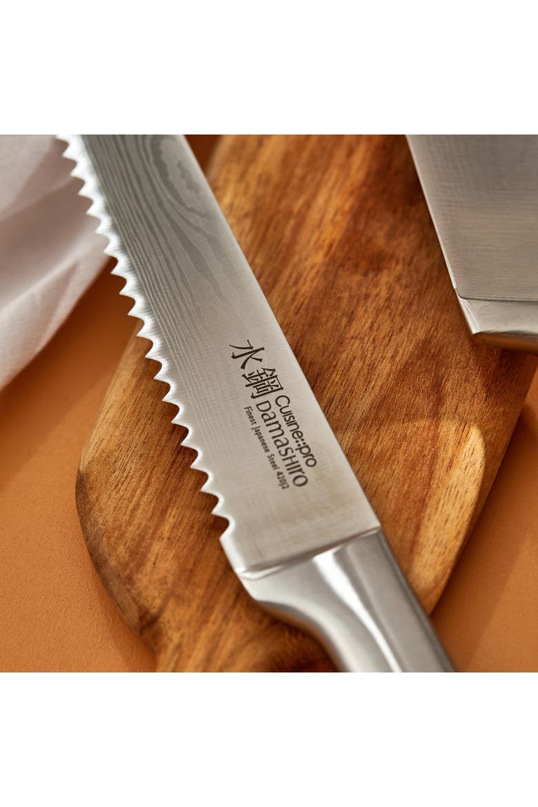 Damashiro® 8" Bread Knife, Alternate, color, Silver