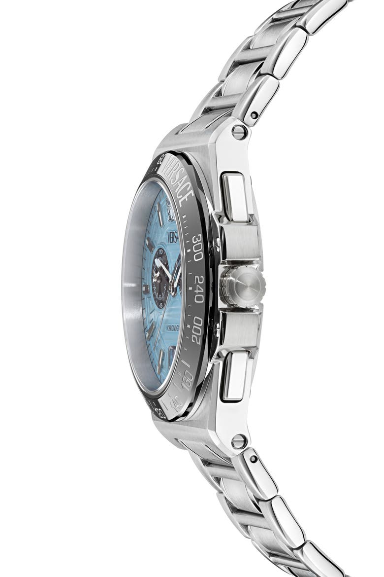 Greca Reaction Chronograph Bracelet Watch, 43mm, Alternate, color, IP STAINLESS STEEL