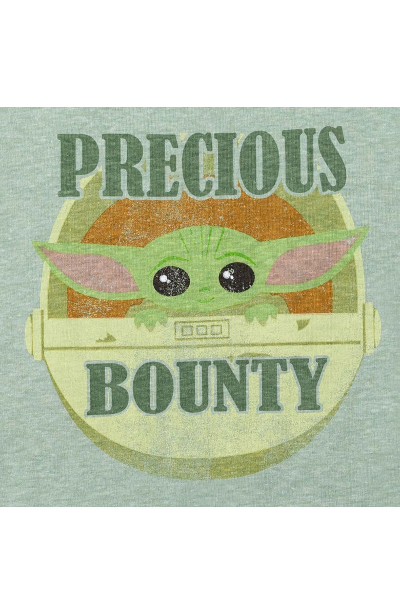 Star Wars The Mandalorian Baby Yoda T-Shirt & French Terry Shorts Set, Alternate, color, Green / Grey