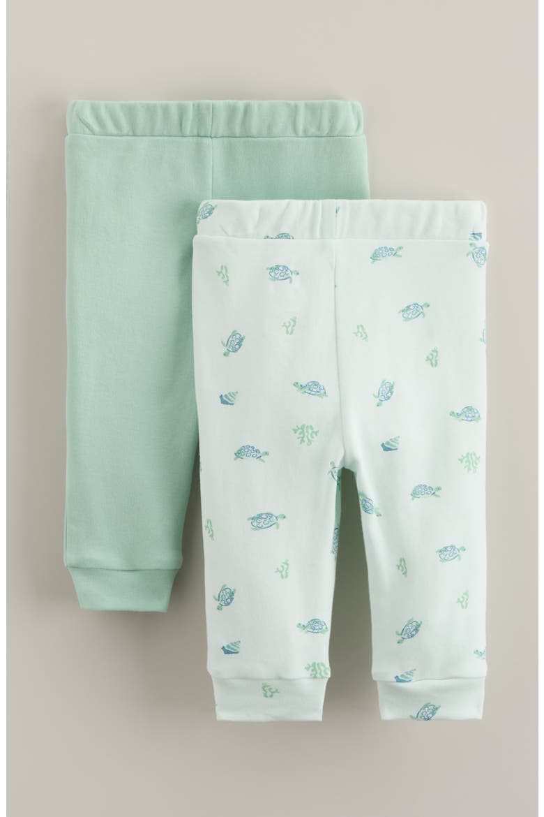 Assorted 2-Pack Cotton Joggers, Alternate, color, GREEN SEA TURTLE PACK