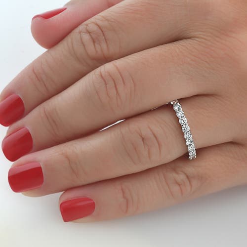 Bliss Diamond Stackable 14k Gold Band Lab Grown In Silver