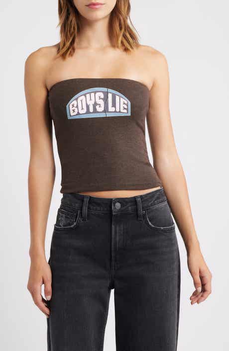 BOYS LIE Let Love Guide My Way Rhinestone Tube Top