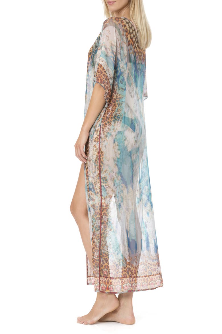 Print Cover-Up Duster, Alternate, color, WHITE