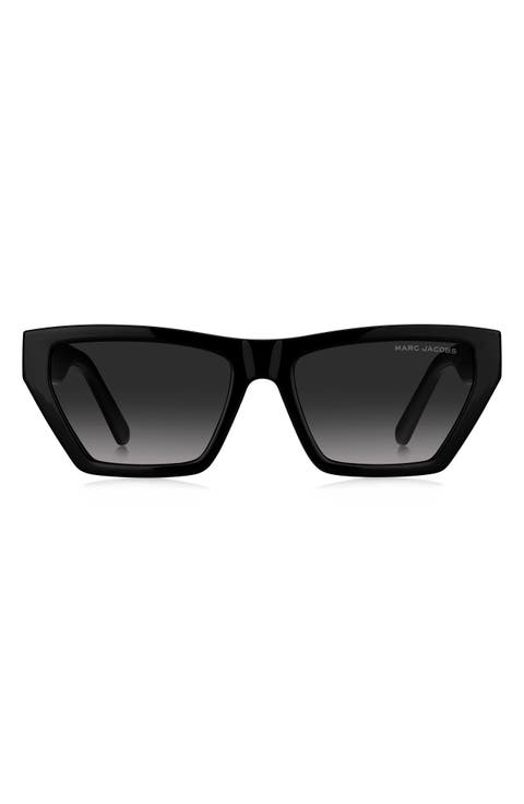55mm Gradient Cat Eye Sunglasses