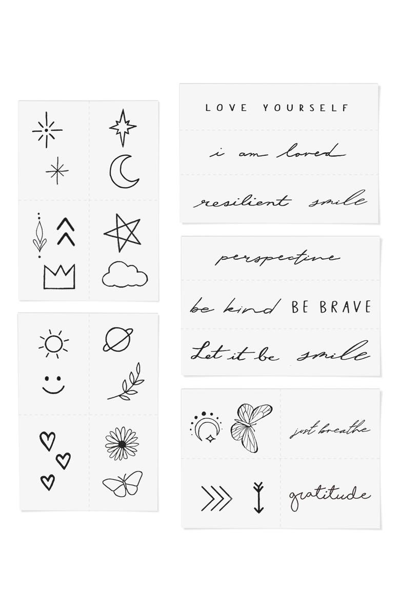 INKED by Dani Forever Favorites Temporary Tattoos, Main, color, Black