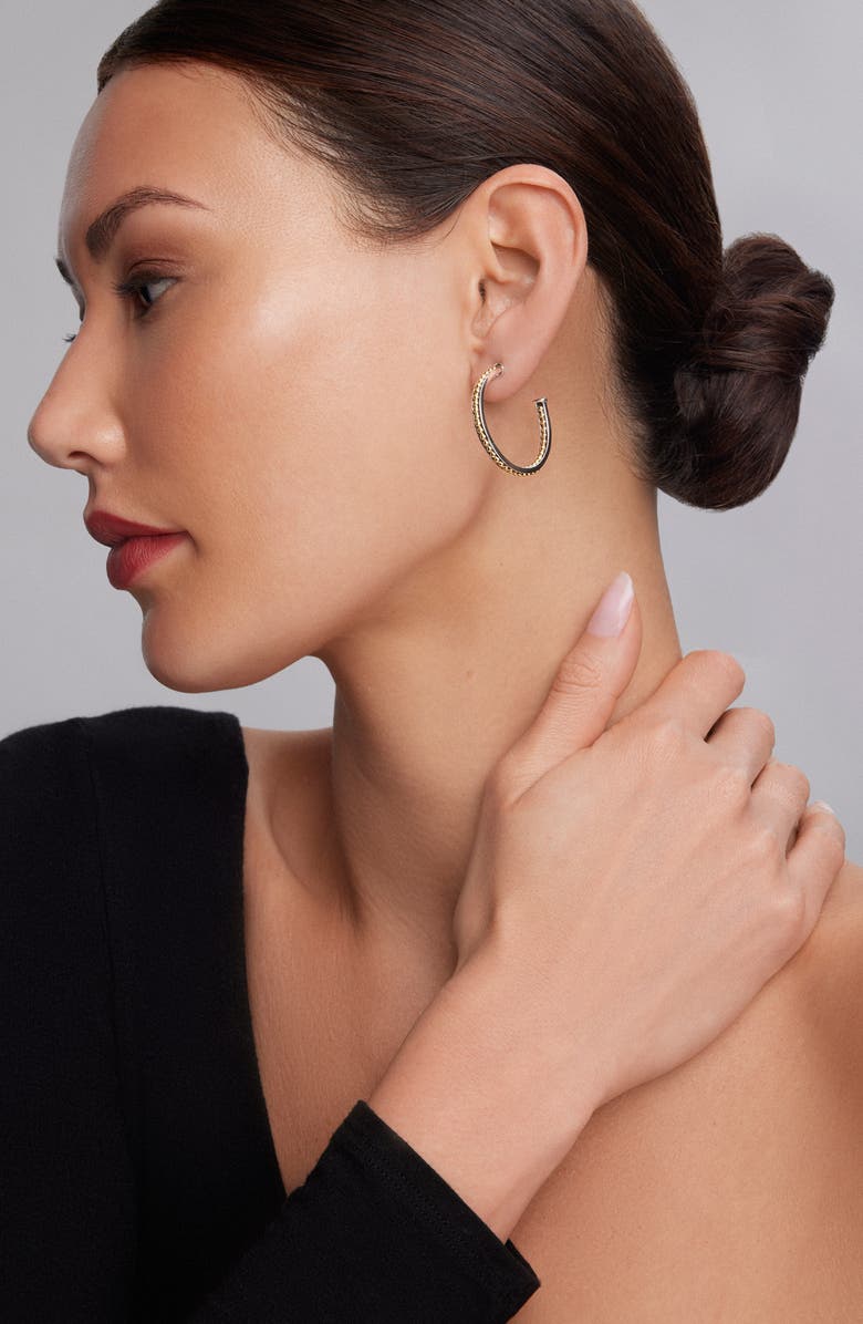 LAGOS 'Enso' Caviar Hoop Earrings, Alternate, color, 