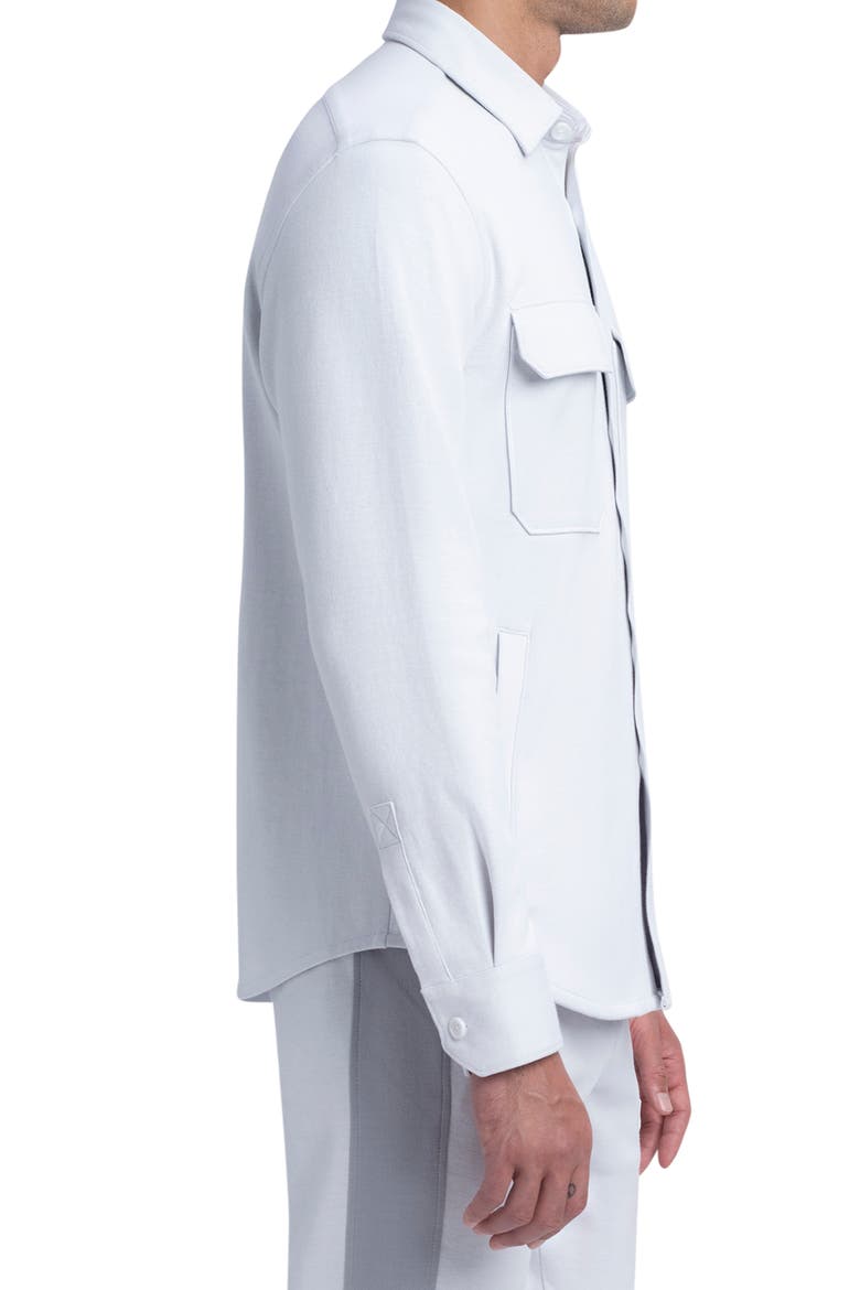 Comfort Stretch Shirt Jacket, Alternate, color, CHALK