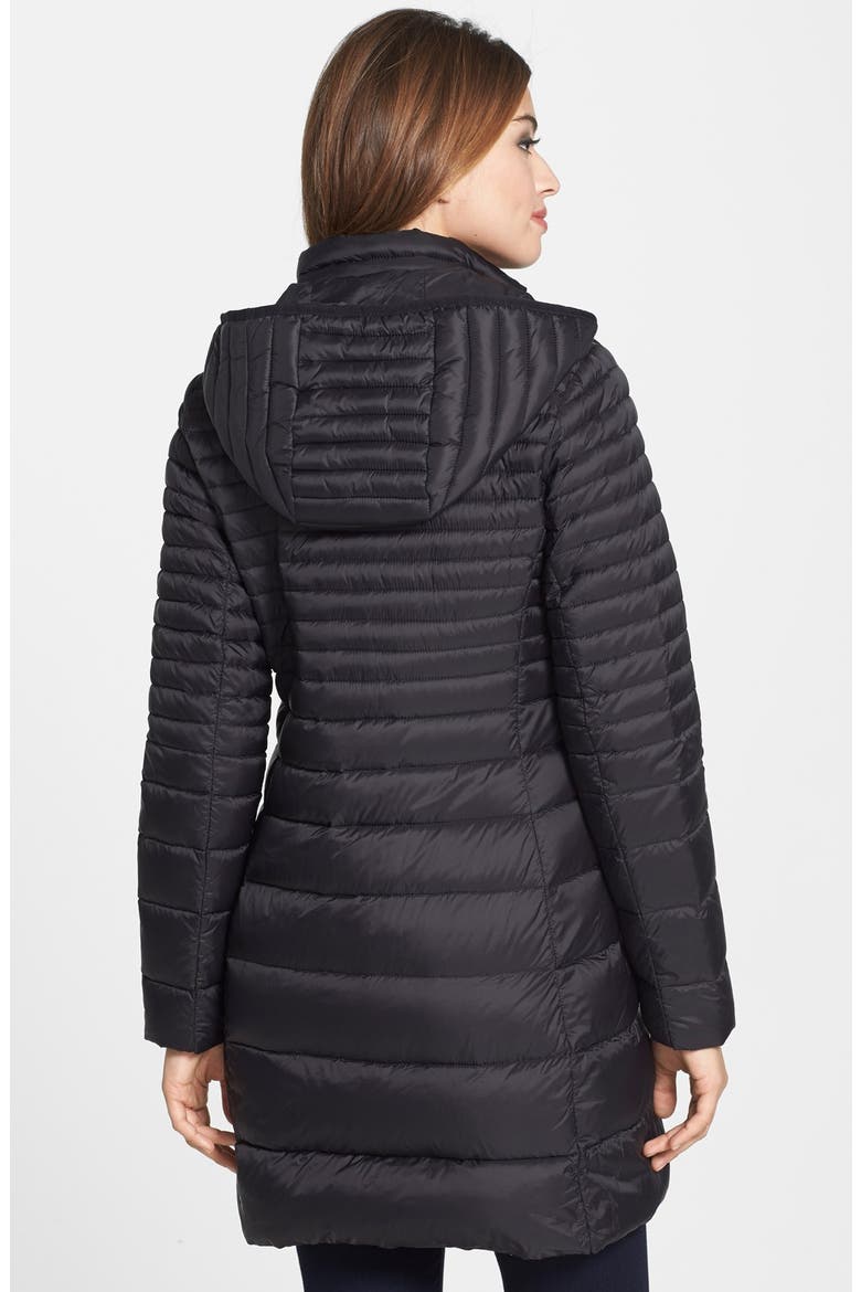 Packable Hooded Down Coat, Alternate, color, BLACK