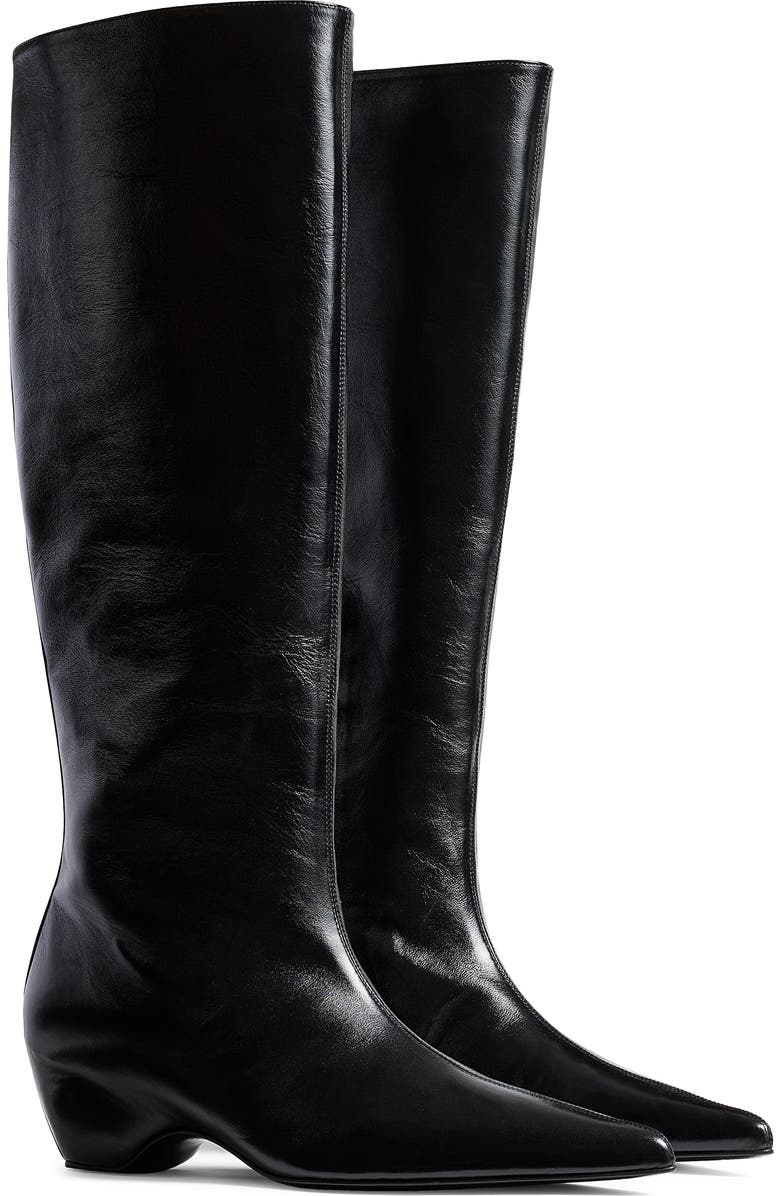 Khaite Sybil Pointed Toe Boot, Main, color, 200 Black