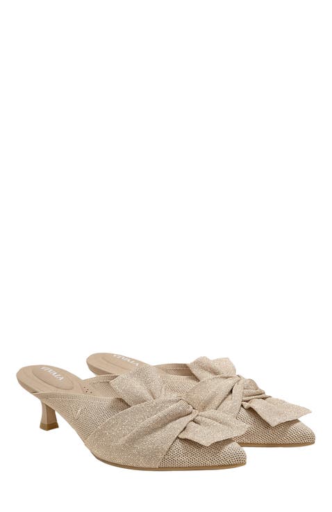 Pointed-Toe Bow Sandals (Samira)