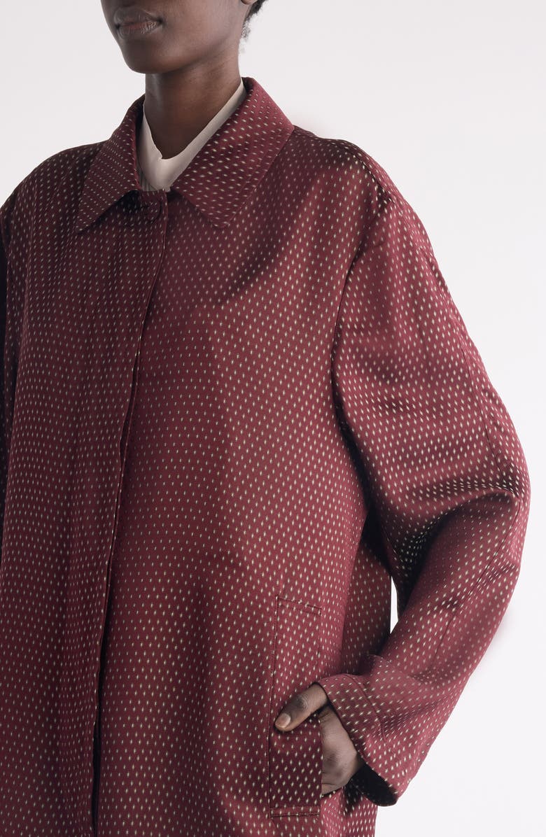 Dries Van Noten Raltonas Oversize Coat, Alternate, color, Burgundy